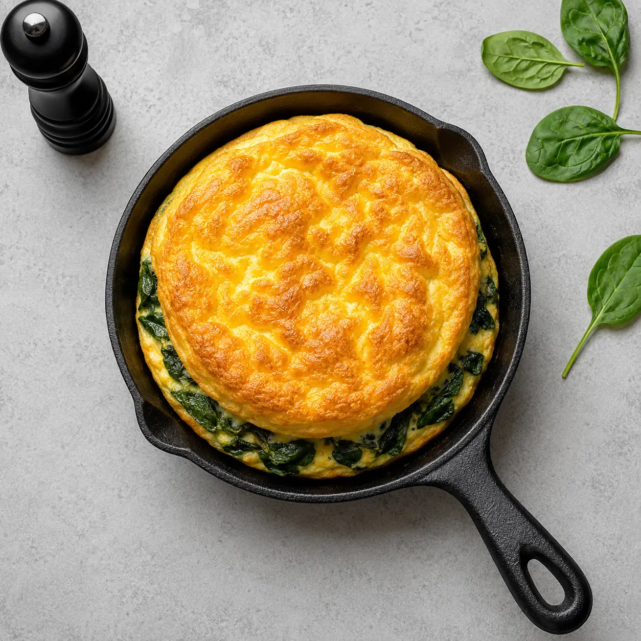 Omelete Suflê de Espinafre
